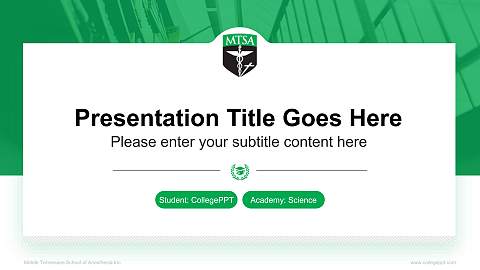 Middle Tennessee School of Anesthesia Inc National Scholarship Defense PPT Template
