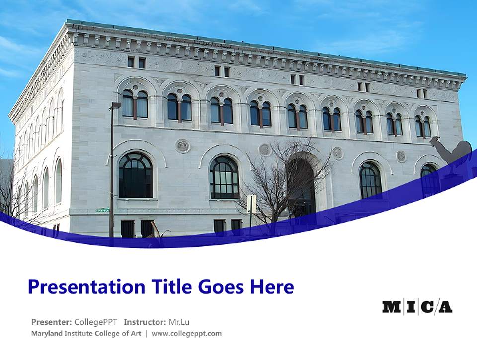 Maryland Institute College of Art Course/Courseware Creation PPT Template4:3 ratio PPT effect preview image5