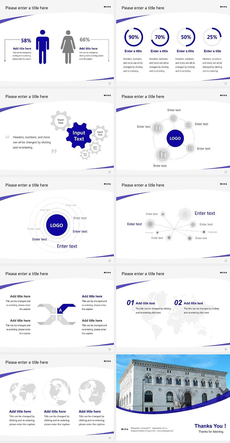 Maryland Institute College of Art Course/Courseware Creation PPT Template4:3 ratio PPT effect preview image4