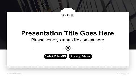 New York Film Academy National Scholarship Defense PPT Template