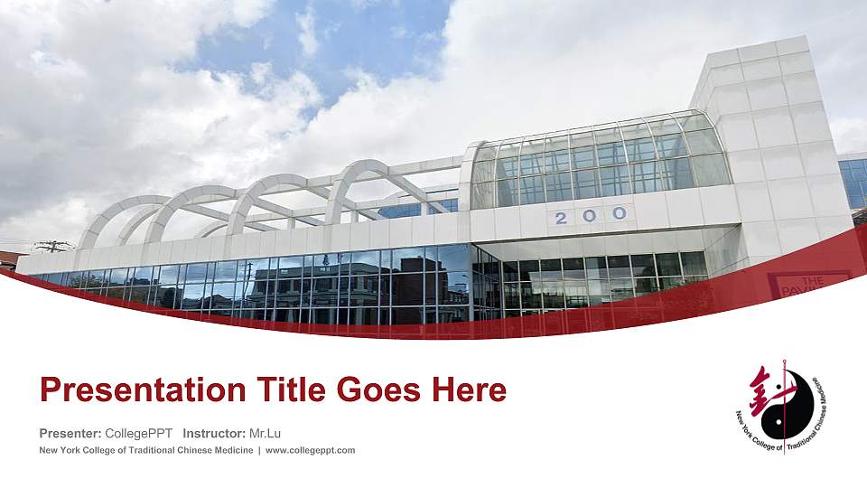 New York College of Traditional Chinese Medicine Course/Courseware Creation PPT Template16:9 ratio PPT effect preview image