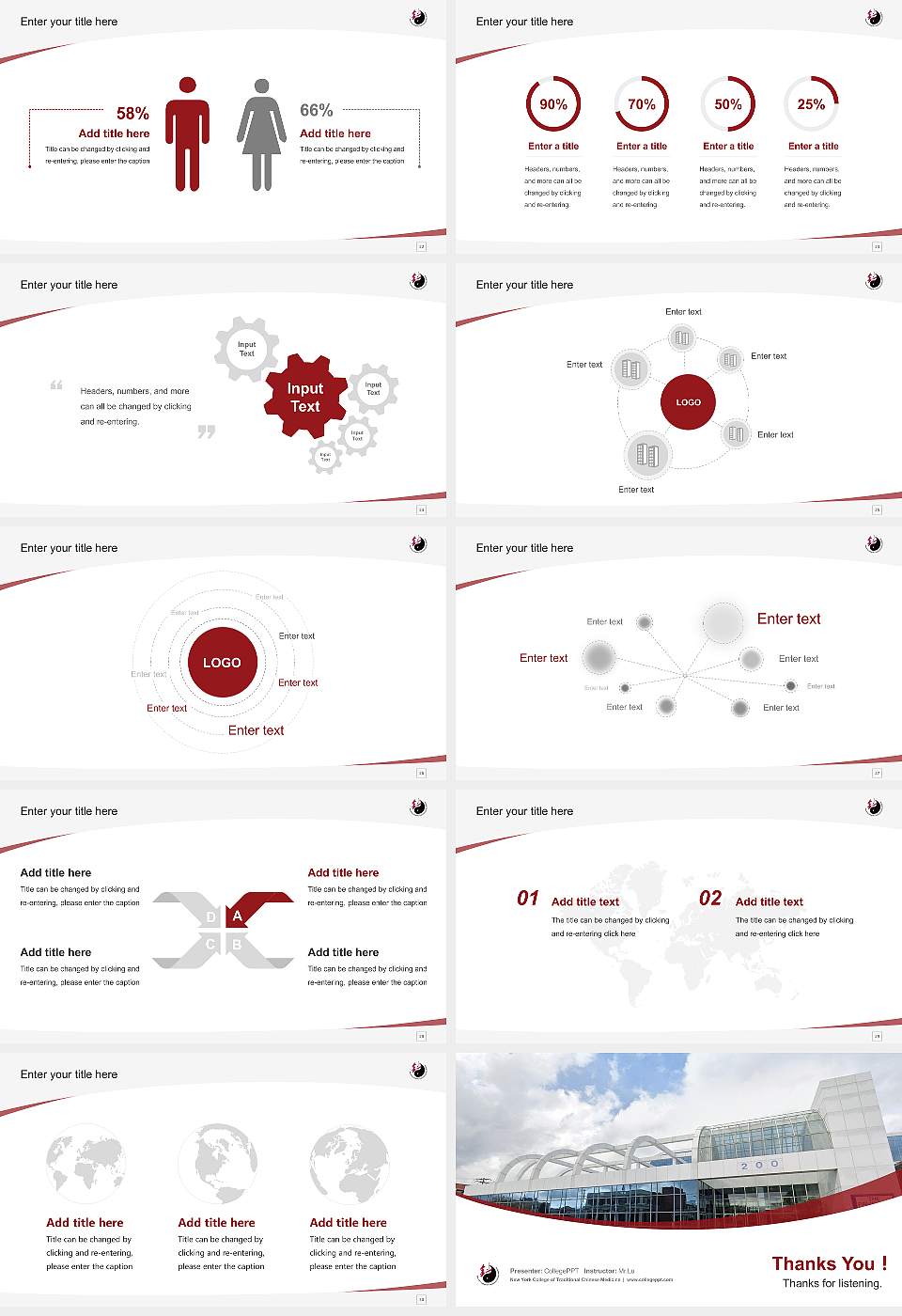 New York College of Traditional Chinese Medicine Course/Courseware Creation PPT Template16:9 ratio PPT effect preview image4