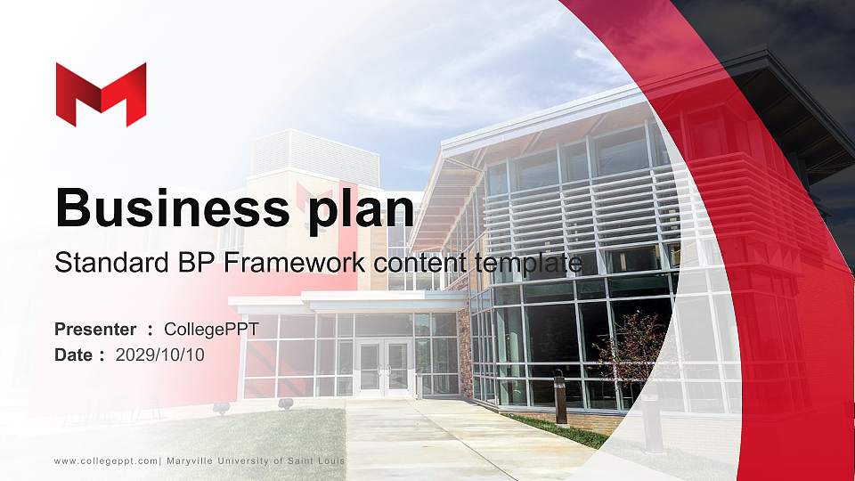 Maryville University of Saint Louis Competition/Entrepreneurship Contest PPT Template16:9 ratio PPT effect preview image