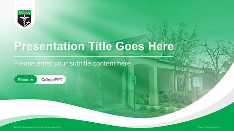 Middle Tennessee School of Anesthesia Inc Lecture Sharing and Networking Event PPT Template