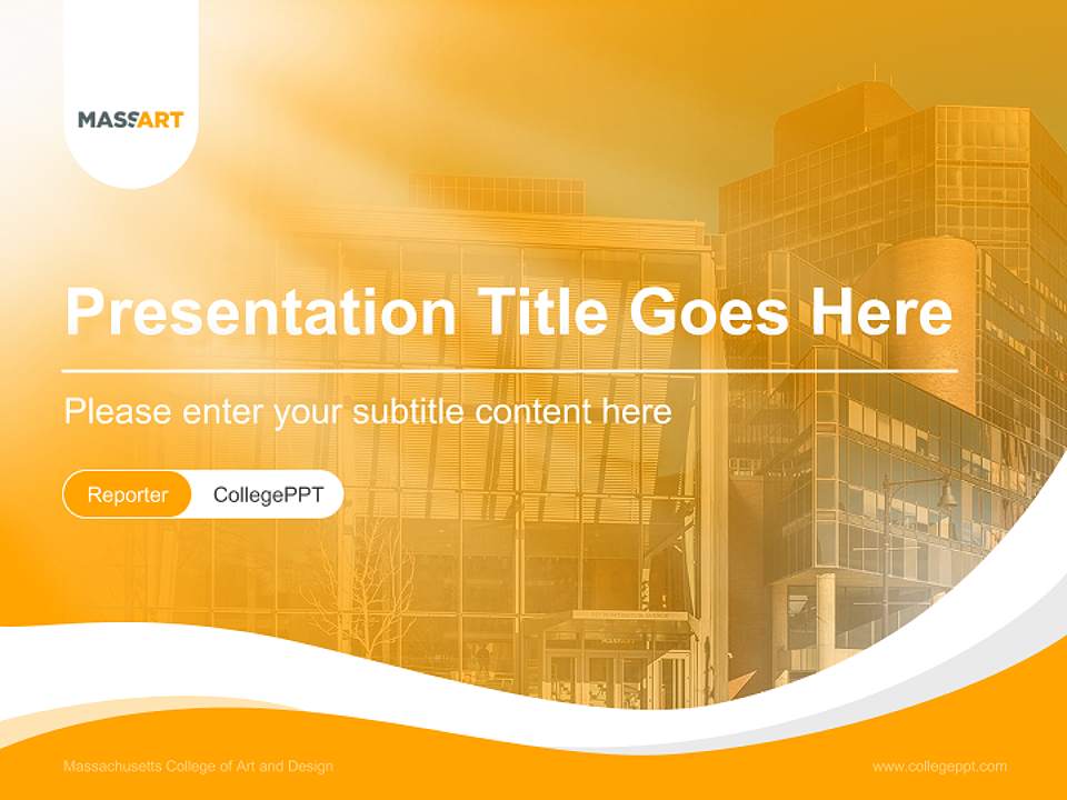 Massachusetts College of Art and Design Lecture Sharing and Networking Event PPT Template4:3 ratio PPT effect preview image4