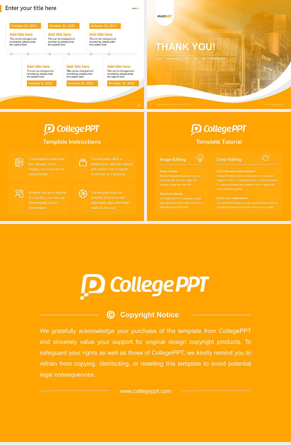 Massachusetts College of Art and Design Lecture Sharing and Networking Event PPT Template4:3 ratio PPT effect preview image4