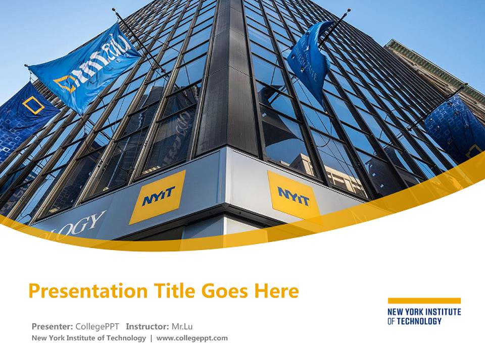 New York Institute of Technology Course/Courseware Creation PPT Template4:3 ratio PPT effect preview image5