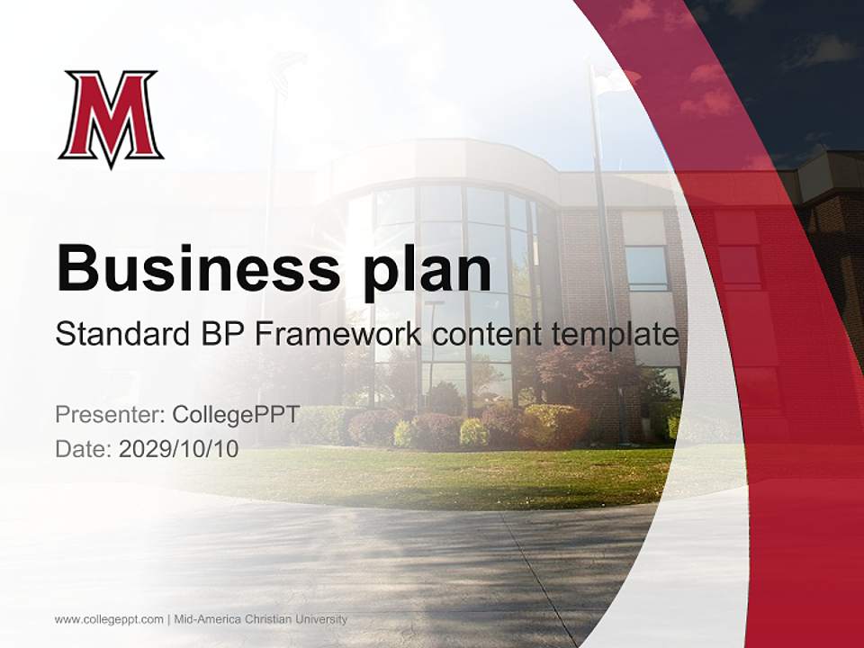 Mid-America Christian University Competition/Entrepreneurship Contest PPT Template4:3 ratio PPT effect preview image9