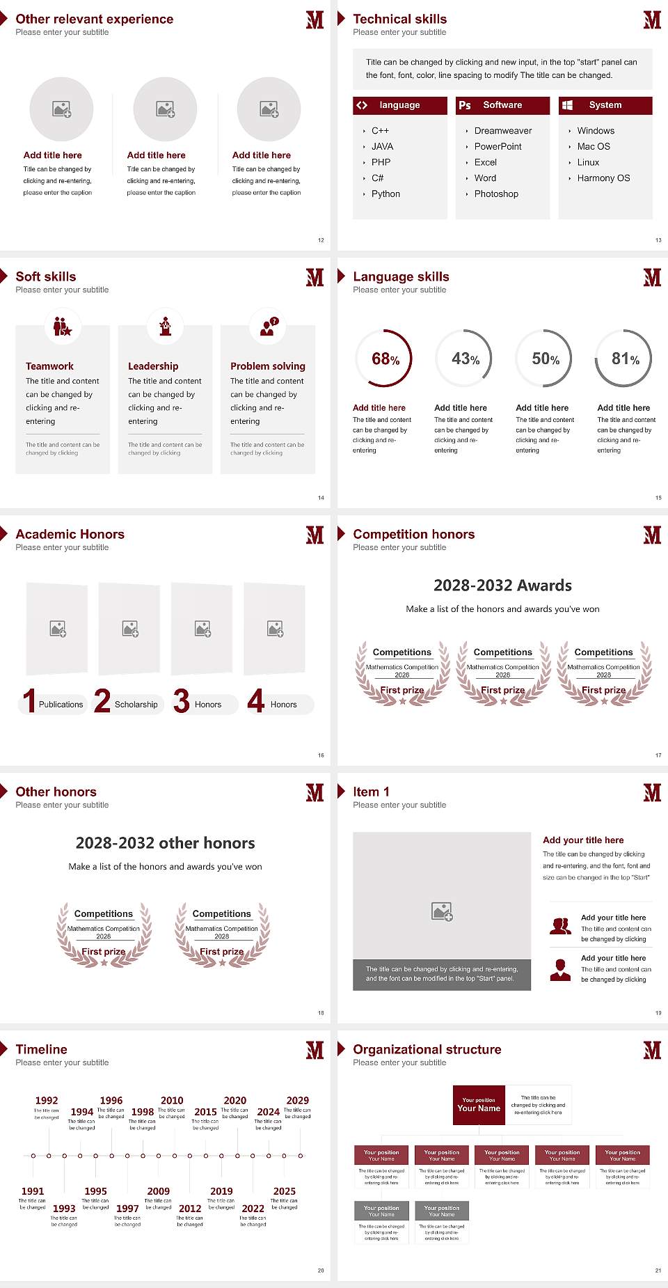 Morningside College Resume PPT Template4:3 ratio PPT effect preview image3