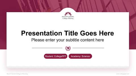 Mount Carmel College of Nursing National Scholarship Defense PPT Template