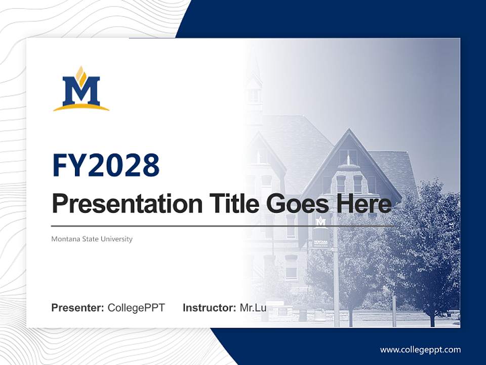 Montana State University Academic Presentation/Research Findings Report PPT Template4:3 ratio PPT effect preview image5
