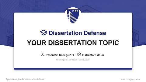New England Law-Boston Graduation Thesis Defense PPT Template