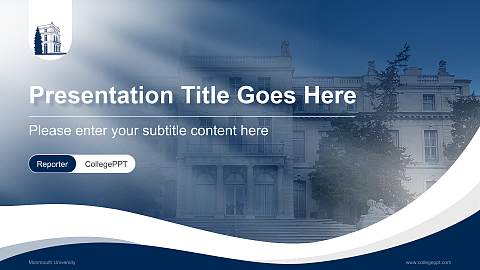 Monmouth University Lecture Sharing and Networking Event PPT Template