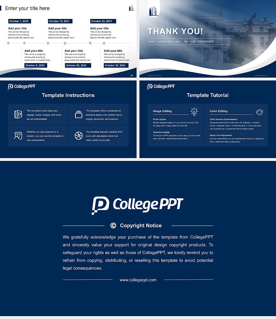 Monmouth University Lecture Sharing and Networking Event PPT Template16:9 ratio PPT effect preview image4