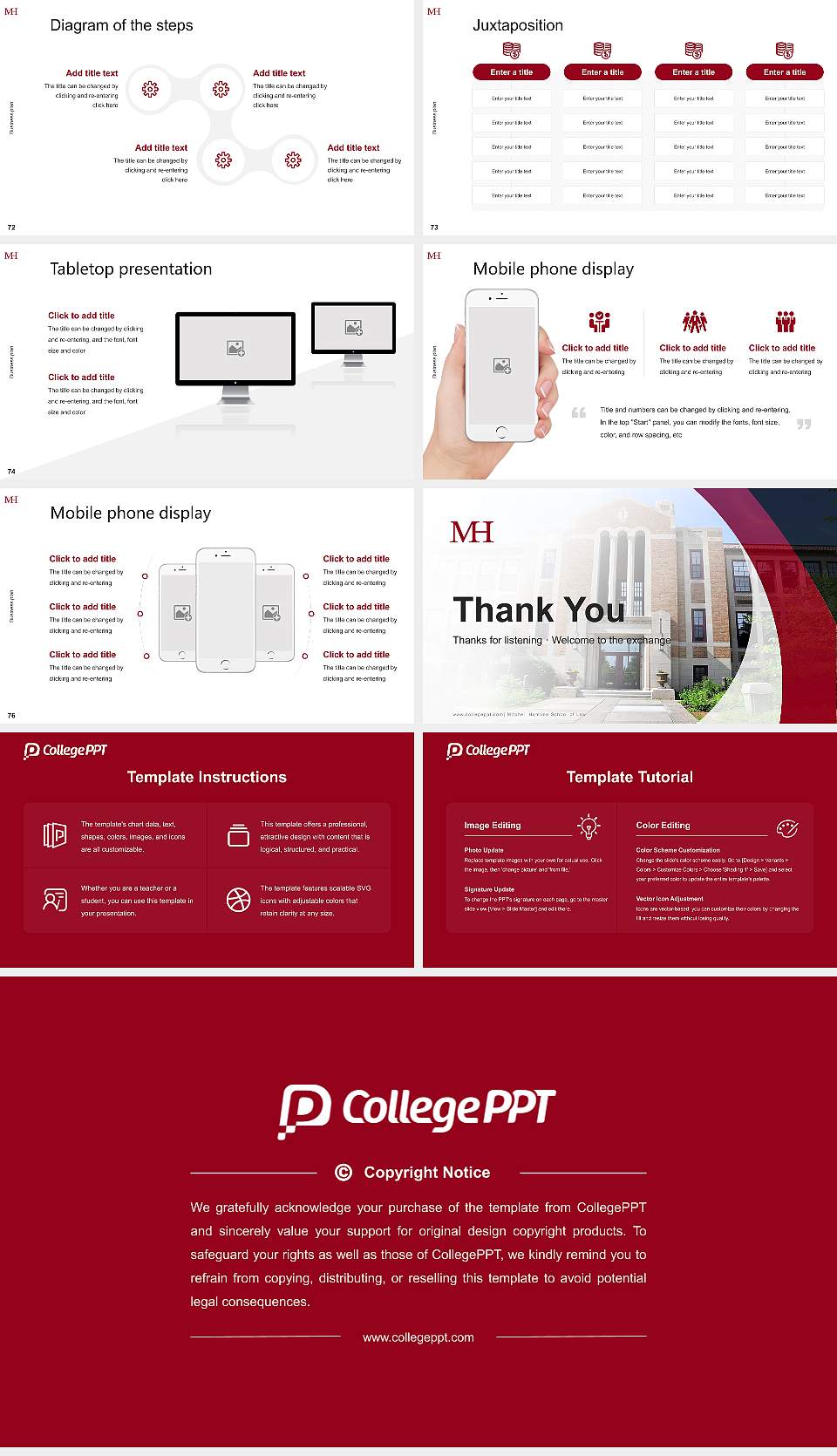 Mitchell Hamline School of Law Competition/Entrepreneurship Contest PPT Template16:9 ratio PPT effect preview image9