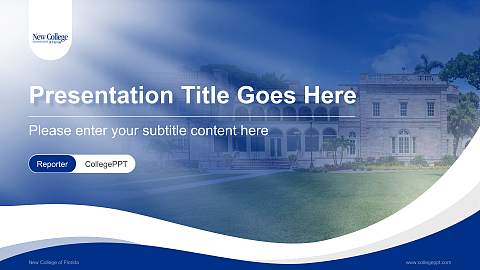 New College of Florida Lecture Sharing and Networking Event PPT Template
