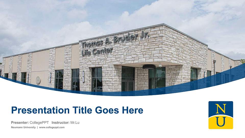 Neumann University Course/Courseware Creation PPT Template16:9 ratio PPT effect preview image