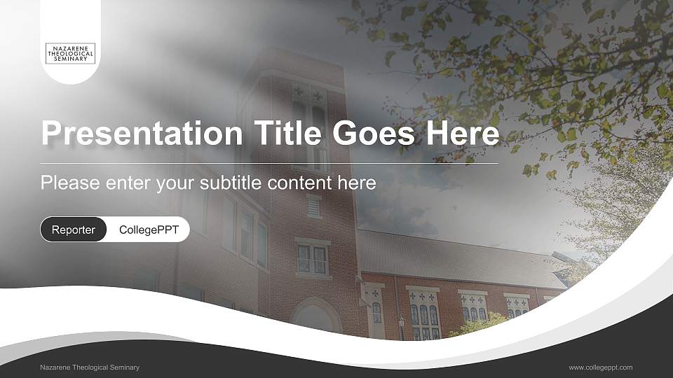 Nazarene Theological Seminary Lecture Sharing and Networking Event PPT Template16:9 ratio PPT effect preview image