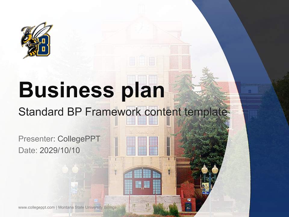 Montana State University Billings Competition/Entrepreneurship Contest PPT Template4:3 ratio PPT effect preview image9
