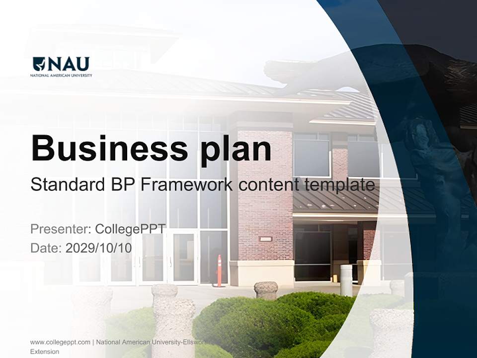 National American University-Ellsworth Afb Extension Competition/Entrepreneurship Contest PPT Template4:3 ratio PPT effect preview image9