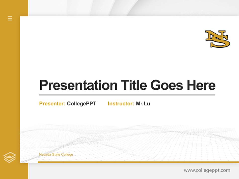 Nevada State College Thesis Proposal/Graduation Defense PPT Template4:3 ratio PPT effect preview image5