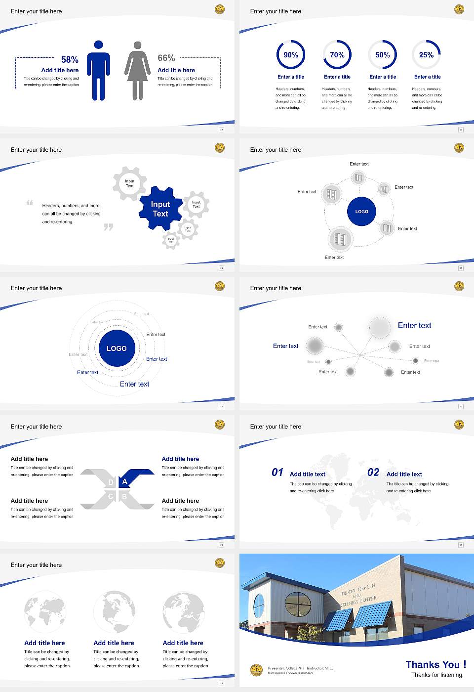 Morris College Course/Courseware Creation PPT Template16:9 ratio PPT effect preview image4