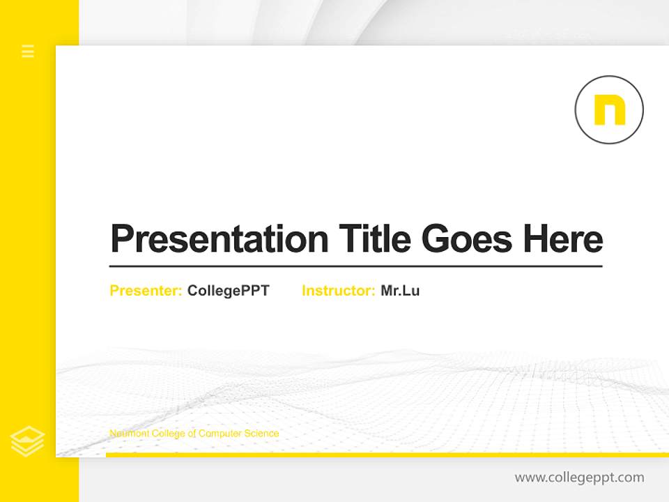 Neumont College of Computer Science Thesis Proposal/Graduation Defense PPT Template4:3 ratio PPT effect preview image5
