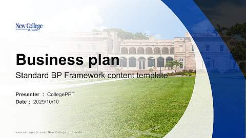 New College of Florida Competition/Entrepreneurship Contest PPT Template