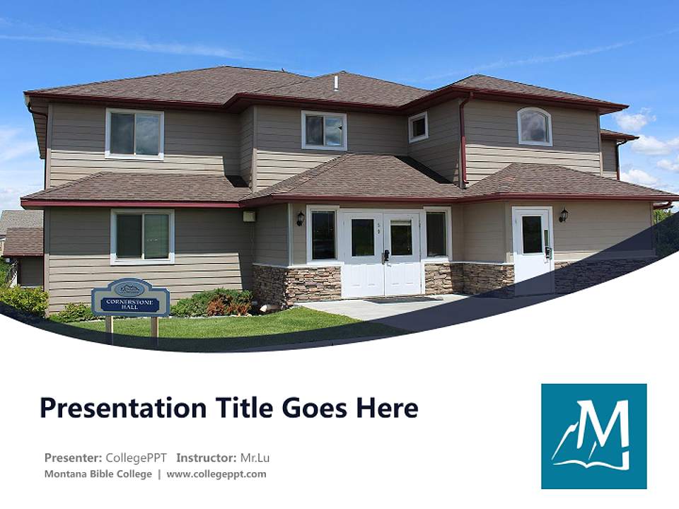 Montana Bible College Course/Courseware Creation PPT Template4:3 ratio PPT effect preview image5