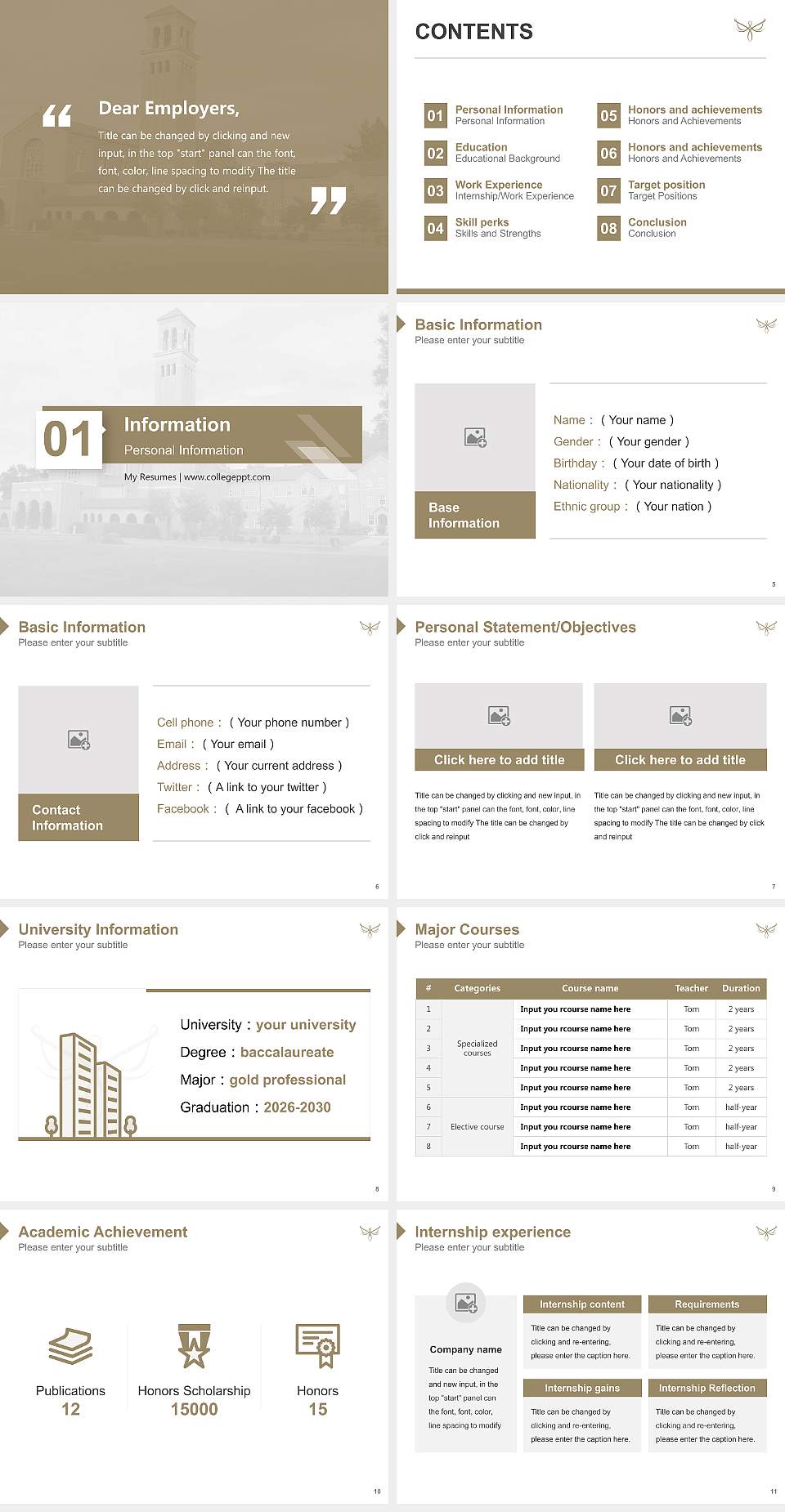Mount Angel Seminary Resume PPT Template4:3 ratio PPT effect preview image2