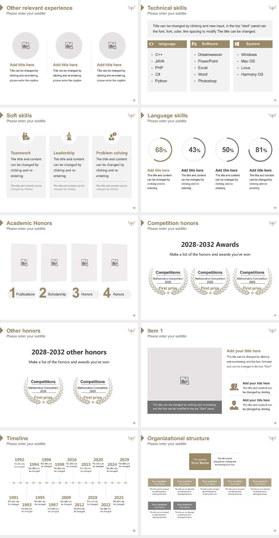 Mount Angel Seminary Resume PPT Template4:3 ratio PPT effect preview image3