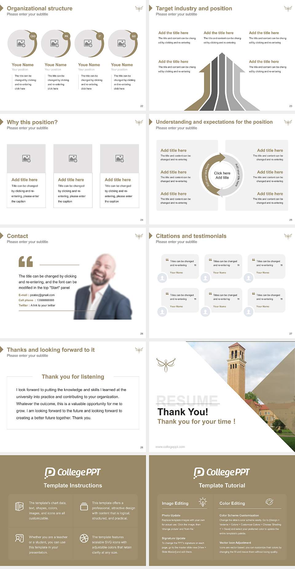 Mount Angel Seminary Resume PPT Template4:3 ratio PPT effect preview image4