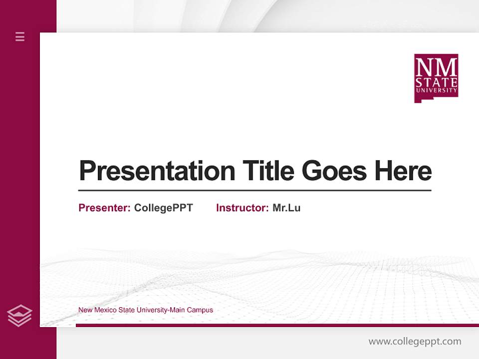 New Mexico State University-Main Campus Thesis Proposal/Graduation Defense PPT Template4:3 ratio PPT effect preview image5