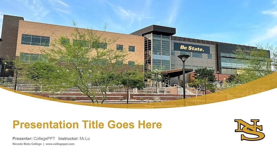 Nevada State College Course/Courseware Creation PPT Template16:9 ratio PPT effect preview image