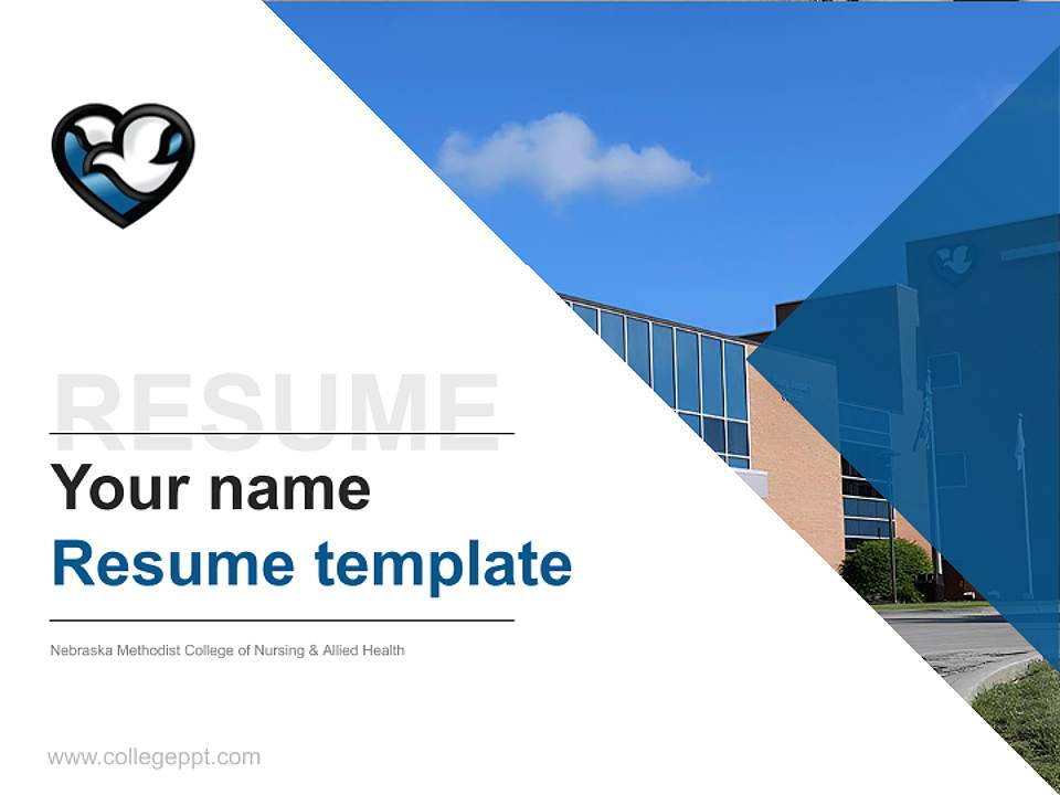 Nebraska Methodist College of Nursing & Allied Health Resume PPT Template4:3 ratio PPT effect preview image5
