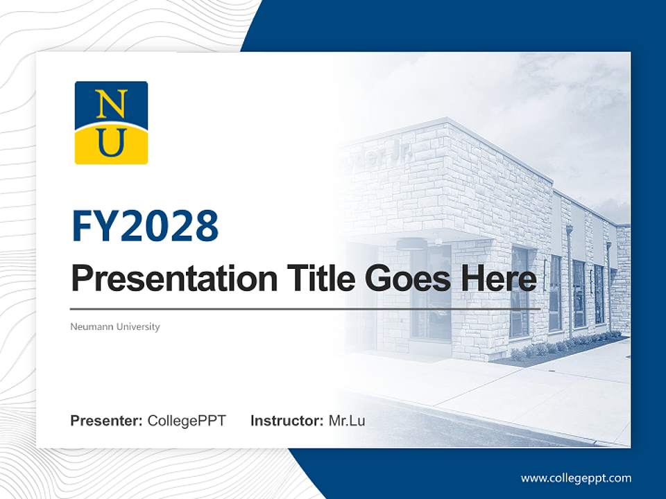 Neumann University Academic Presentation/Research Findings Report PPT Template4:3 ratio PPT effect preview image5