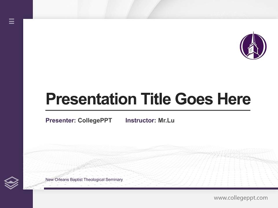 New Orleans Baptist Theological Seminary Thesis Proposal/Graduation Defense PPT Template4:3 ratio PPT effect preview image5