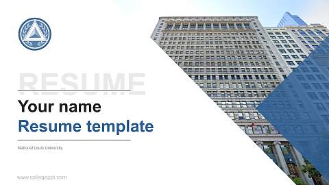 National Louis University Resume PPT Template