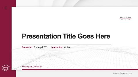 Muskingum University Thesis Proposal/Graduation Defense PPT Template