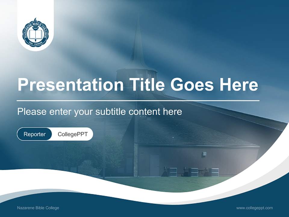 Nazarene Bible College Lecture Sharing and Networking Event PPT Template4:3 ratio PPT effect preview image4