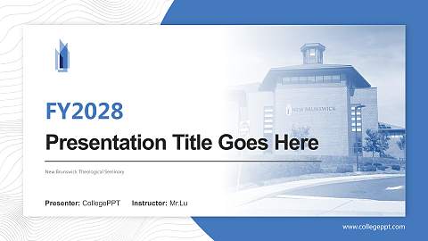New Brunswick Theological Seminary Academic Presentation/Research Findings Report PPT Template