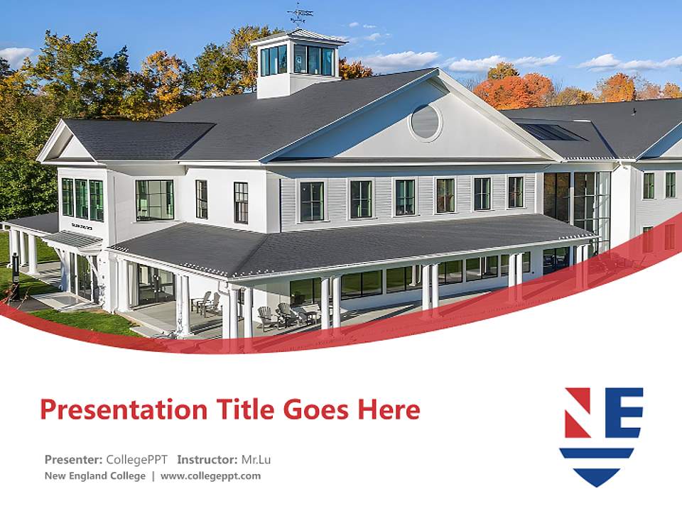 New England College Course/Courseware Creation PPT Template4:3 ratio PPT effect preview image5