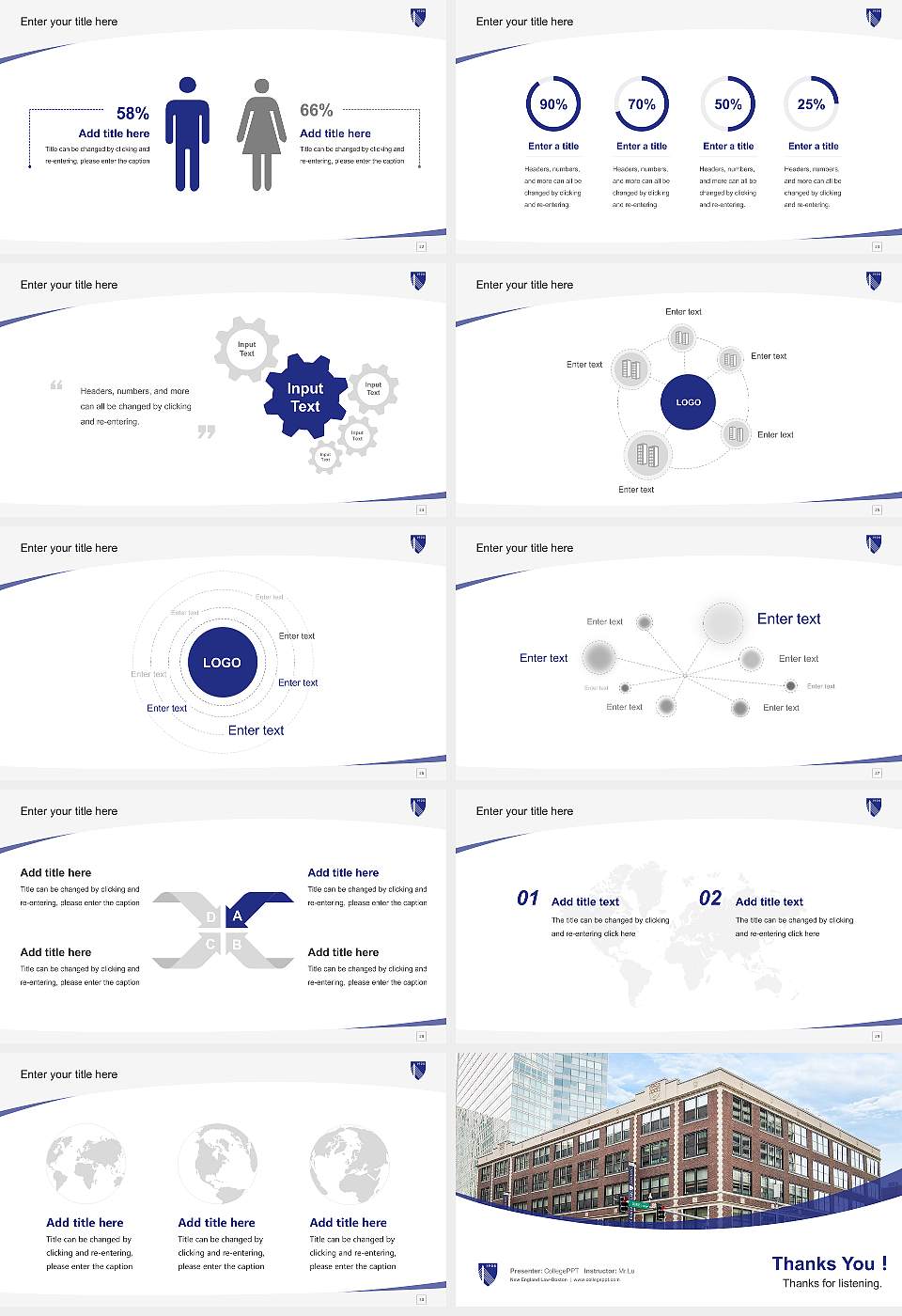 New England Law-Boston Course/Courseware Creation PPT Template16:9 ratio PPT effect preview image4