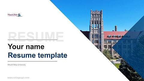 Mount Mary University Resume PPT Template