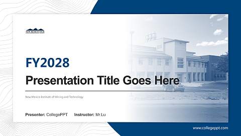 New Mexico Institute of Mining and Technology Academic Presentation/Research Findings Report PPT Template