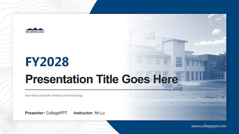 New Mexico Institute of Mining and Technology Academic Presentation/Research Findings Report PPT Template16:9 ratio PPT effect preview image