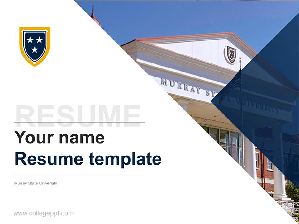 Murray State University Resume PPT Template4:3 ratio PPT effect preview image5