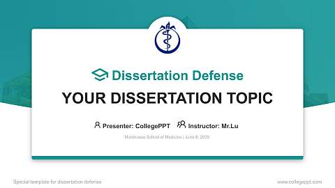 Morehouse School of Medicine Graduation Thesis Defense PPT Template