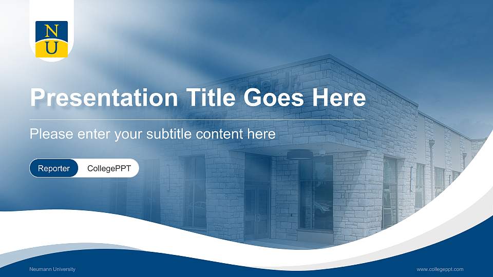 Neumann University Lecture Sharing and Networking Event PPT Template16:9 ratio PPT effect preview image