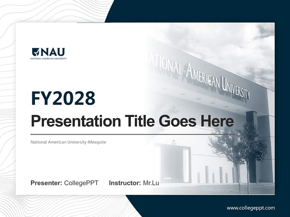 National American University-Mesquite Academic Presentation/Research Findings Report PPT Template4:3 ratio PPT effect preview image5